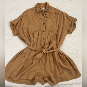 Urban Outfitters Tan Utility Shorts Romper XS